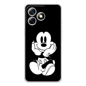Эксклюзивный чехол для Ulefone Note 18 Pro (AlphaPrint - Мультяшные) (Микки на черном)