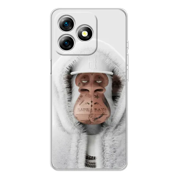 Чехол с принтом «обезьяна NFT в тату» для Ulefone Note 18 Pro