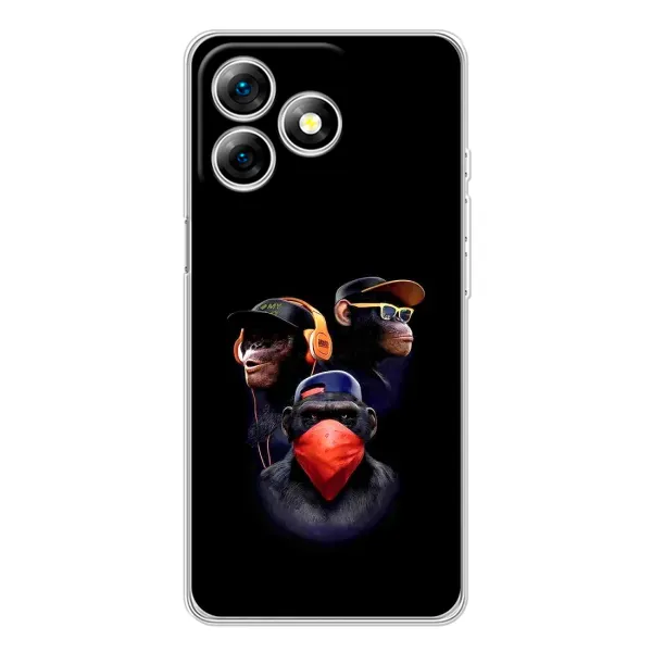 Чехол с принтом «Три обезьяны» для Ulefone Note 18 Pro