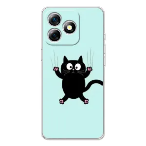 Чехол с принтом для Ulefone Note 18 Pro (AlphaPrint) Модные коты (Падающий кот)