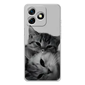 Чехол с рисунком кот на Ulefone Note 18 Pro (Пара котов)