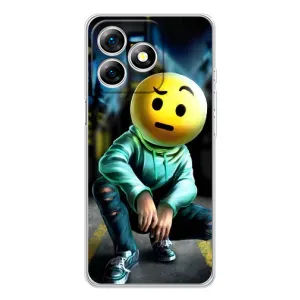 Чехол для Нот 18 Про - (AlphaPrint) с печатью (ТОП продаж) (Парень смайл)
