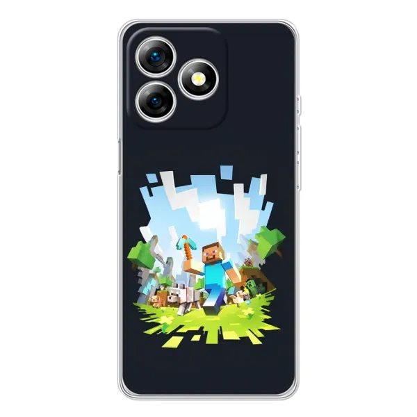 Чохол з принтом «персонажі Minecraft» для Ulefone Note 18 Pro