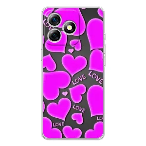 Чехлы для любимой на Нот 18 Про (VPrint) (Pink hearts)