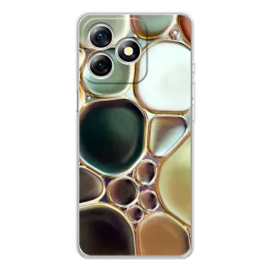 Мраморный чехол на Ulefone Note 18 Pro (VPrint) (Радужный Мрамор)
