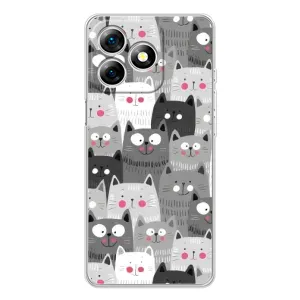 Чехлы с Котиками для Ulefone Note 18 Pro (VPrint) (Рисованные котики)