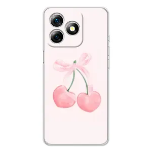 Чехол с розовым рисунком для Ulefone Note 18 Pro (Розовые вишни)