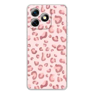 Чехол с розовым рисунком для Ulefone Note 18 Pro (Розовый леопард)