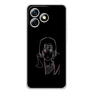 Чехлы на тему: Итачи Учиха для Ulefone Note 18 Pro (AlphaPrint) (силуэт Итачи)