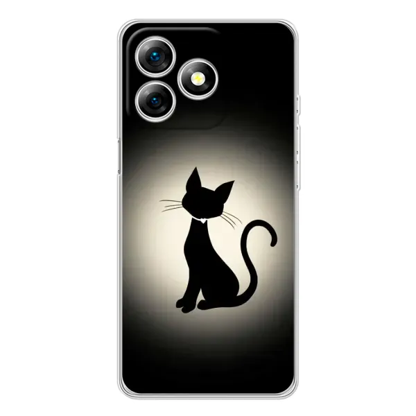 Чехол с принтом «Силуэт котика» для Ulefone Note 18 Pro