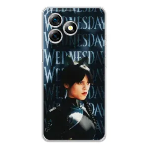 Чехлы Венсдей на Ulefone Note 18 Pro Уэнсдей (AlphaPrint) (Уэнздей кошка)