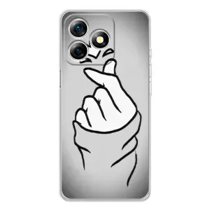 Чехол с принтом для Ulefone Note 18 Pro (AlphaPrint - Знак сердечка) (Значок Love)