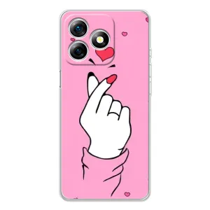 Чехол с принтом для Ulefone Note 18 Pro (AlphaPrint - Знак сердечка) (Знак Love)