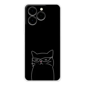 Чехол с рисунком кот на Ulefone Note 20 Pro (Равнодушный кот)