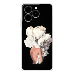 Чехлы (ART) Цветы на Ulefone Note 20 Pro (VPrint) (Белые цветы)