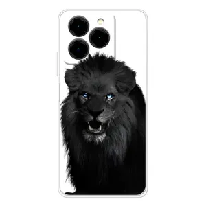 Чехлы с картинками животных Ulefone Note 20 Pro (Черный ЛЕВ)