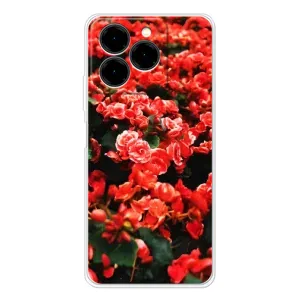 Чехлы с Цветами для Ulefone Note 20 Pro (VPrint) (Цветы красные)