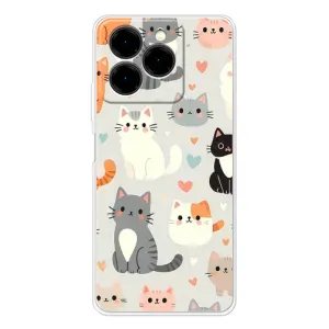 Чехол с рисунком кот на Ulefone Note 20 Pro (Коллаж котов)