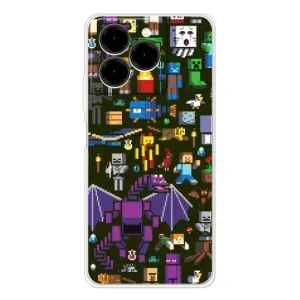 Чехол Майнкрафт на Ulefone Note 20 Pro (AlphaPrint) Minecraft (Коллаж Майнкрафт)