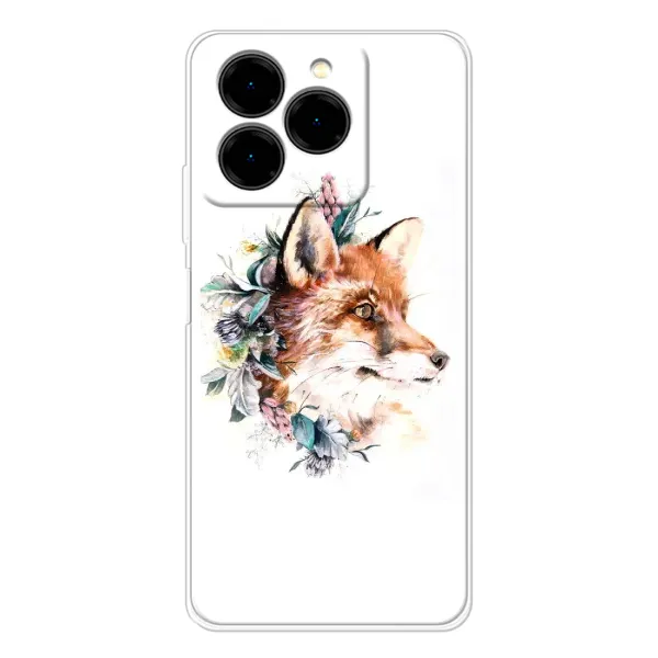 Чехол с принтом «Лисичка в цветочках» для Ulefone Note 20 Pro Чехол с принтом «Лисичка в цветочках» для Ulefone Note 20 Pro