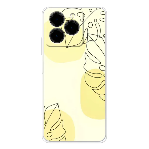 Чехол с принтом «Желтая монстера арт» для Ulefone Note 20 Pro
