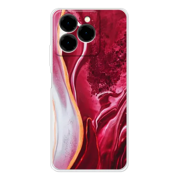 Чехол с принтом «Мрамор красный» для Ulefone Note 20 Pro