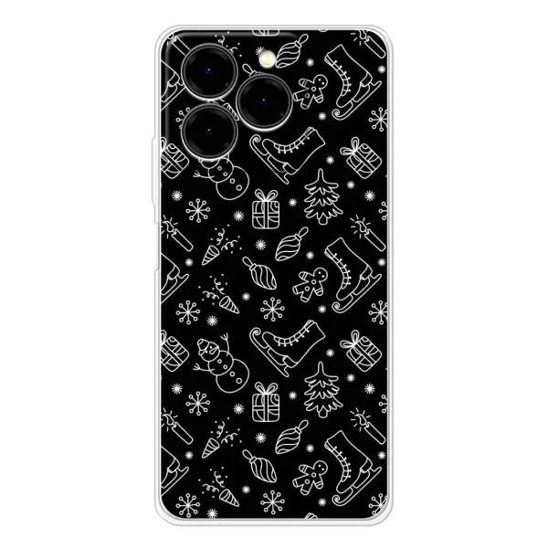 Чехол с принтом «Новогодний фон» для Ulefone Note 20 Pro