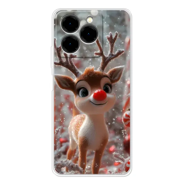 Чехол с принтом «Олень с носом» для Ulefone Note 20 Pro