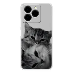 Чехол с рисунком кот на Ulefone Note 20 Pro (Пара котов)