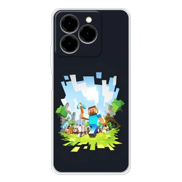 Чохол з принтом «персонажі Minecraft» для Ulefone Note 20 Pro