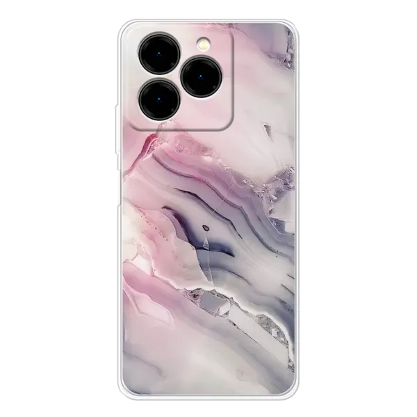Чехол с принтом «Пурпурный Мрамор» для Ulefone Note 20 Pro