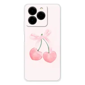 Чехол с розовым рисунком для Ulefone Note 20 Pro (Розовые вишни)