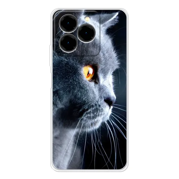 Чехол с принтом «Серый Кот» для Ulefone Note 20 Pro Чехол с принтом «Серый Кот» для Ulefone Note 20 Pro