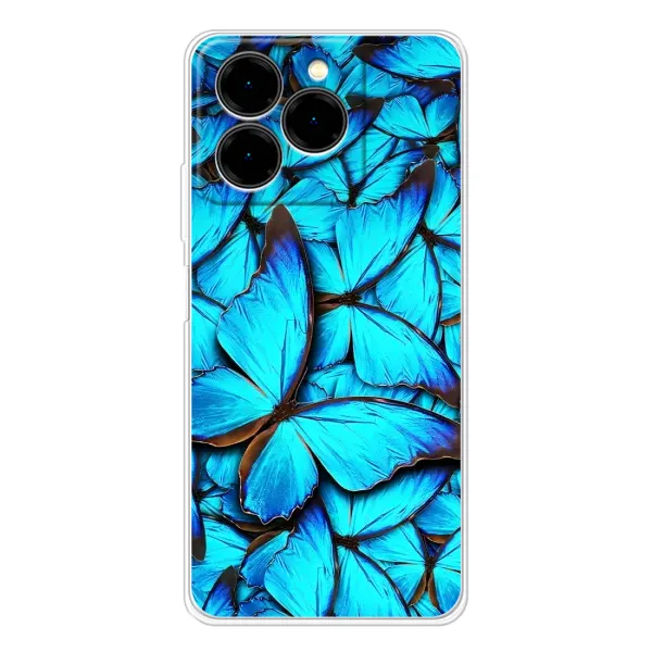 Чехол с принтом «Синие бабочки» для Ulefone Note 20 Pro