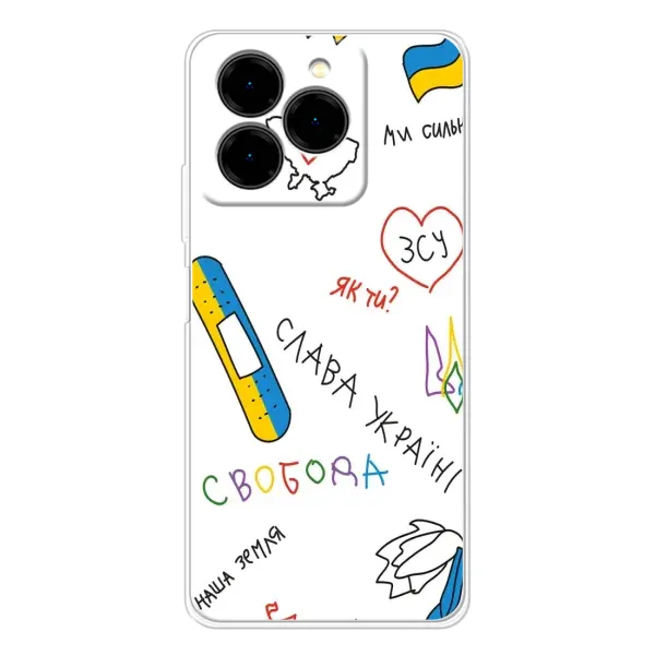 Чехол с принтом «Стикер» для Ulefone Note 20 Pro