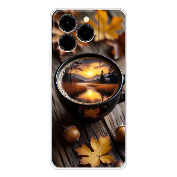 Чехол с принтом «Темный кофе» для Ulefone Note 20 Pro