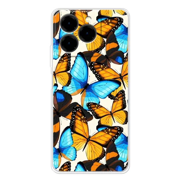 Чехол с принтом «Яркие бабочки» для Ulefone Note 20 Pro