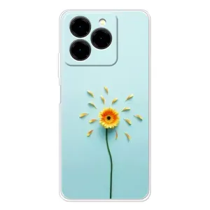 Чехлы с Цветами для Ulefone Note 20 Pro (VPrint) (Желтый цветок)