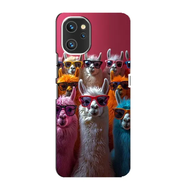 Чехол с принтом «Ламы в очках» для UMIDIGI A13 Pro