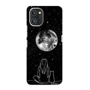 Чехол с рисунком кот на Umidigi A13 (Девушка с котом)