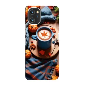 Чехол с уникальным дизайном «Осень с кофе» для Umidigi A13 (Кофе и тыковки)