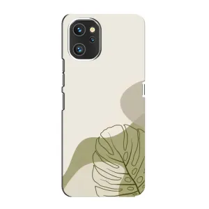 Силиконовый чехол с принтом в цветах на Umidigi A13 (Зеленая монстера дизайн)