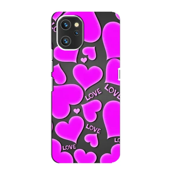Чехол с принтом «Pink hearts» для UMIDIGI A13 Чехол с принтом «Pink hearts» для UMIDIGI A13