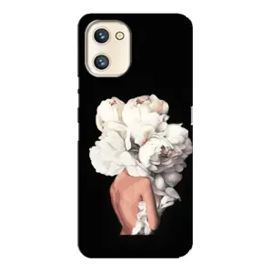 Чехлы (ART) Цветы на Umidigi A13s (VPrint) (Білі квіти)