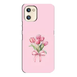 Чехол с розовым рисунком для Umidigi A13s (Букет цветов)