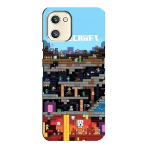 Чехол Майнкрафт на Umidigi A13s (AlphaPrint) Minecraft (фон Minecraft)