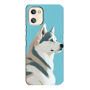 Чохол з Хаскі Umidigi A13s - (AlphaPrint) (Хаскі арт)