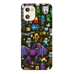 Чехол Майнкрафт на Umidigi A13s (AlphaPrint) Minecraft (Коллаж Майнкрафт)