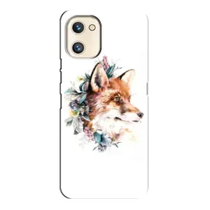 Чохли з картинкою Лисичка для Umidigi A13s (VPrint) (Лиса в квітах)