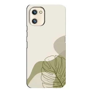 Силиконовый чехол с принтом в цветах на Umidigi A13s (Зеленая монстера дизайн)